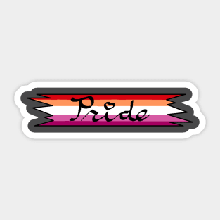 Lesbian Pride Ribbon Sticker